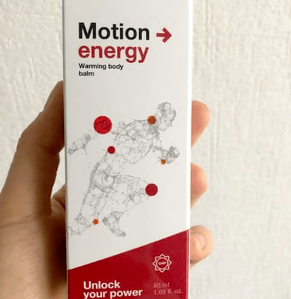 Опаковка с балсам Motion Energy, снимка от рецензията на Анна